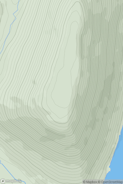 Thumbnail image for An Dun [Loch Ericht to Glen Tromie & Glen Garry] [NN716801] showing contour plot for surrounding peak